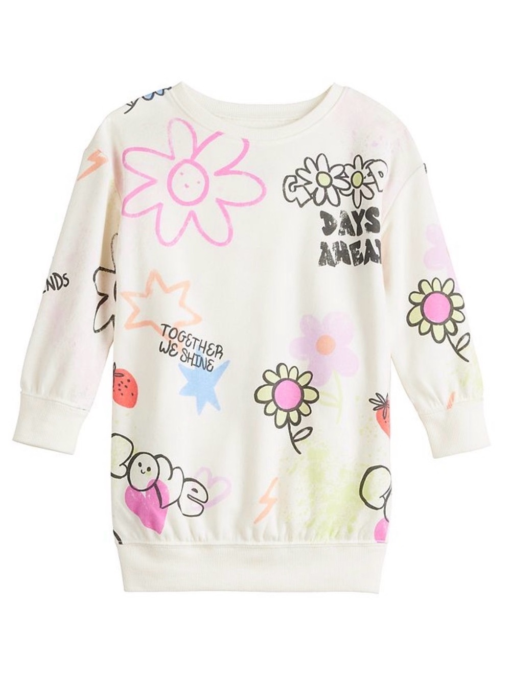 NWT Jumping Beans Allover Print Sweatshirt Dress SZ 5T
